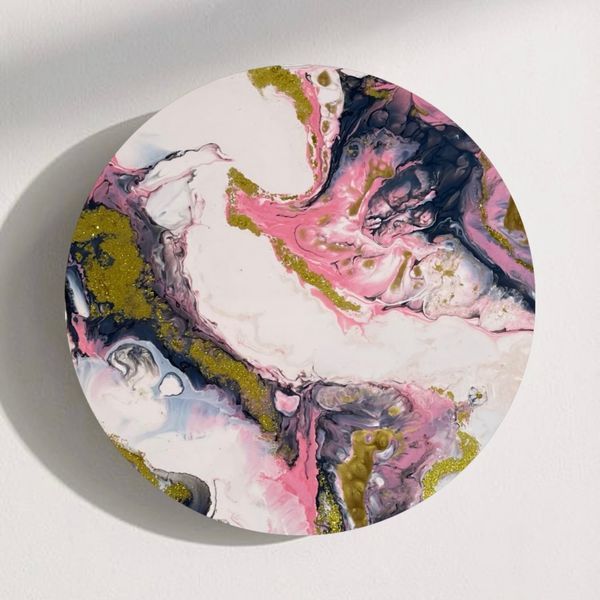 Fluid art box у кольорах знаку зодіаку Стрілець 30 см круг фото