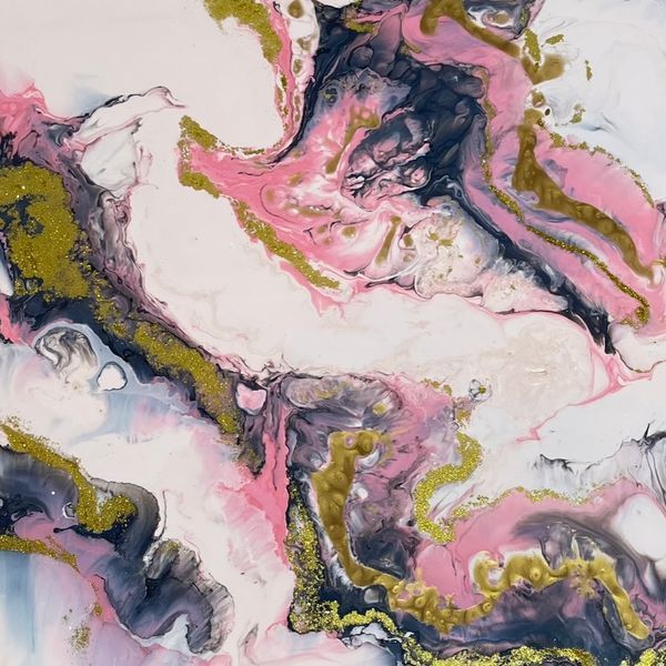 Fluid art box у кольорах знаку зодіаку Стрілець 30 см круг фото