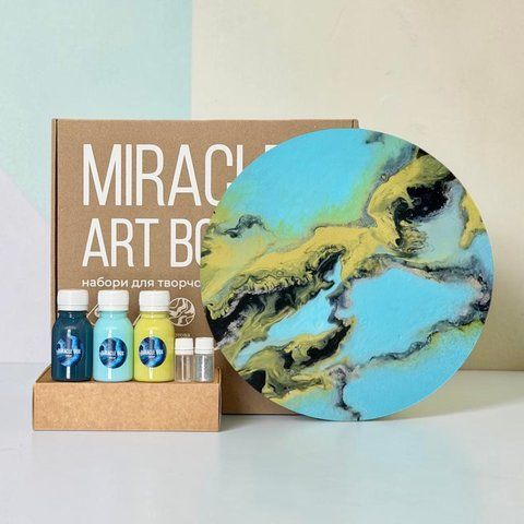 Fluid art box у кольорах знаку зодіаку Діва фото