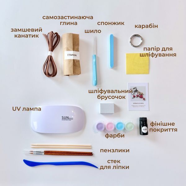 Набір для створення брелока із глини Pastel фото