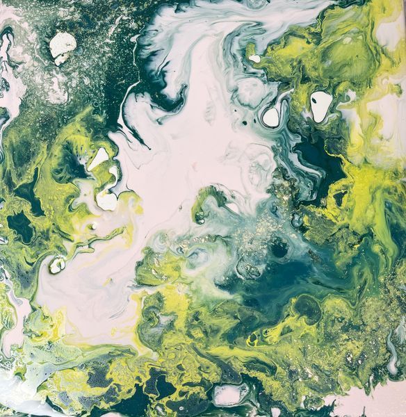 Fluid art box у кольорах знаку зодіаку Телець фото