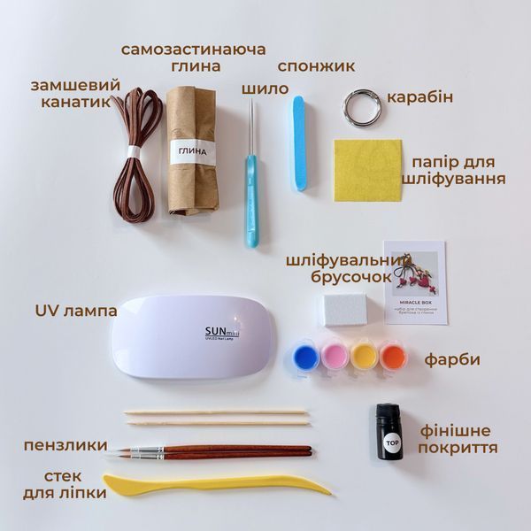 Набір для створення брелока із глини Dopamine фото