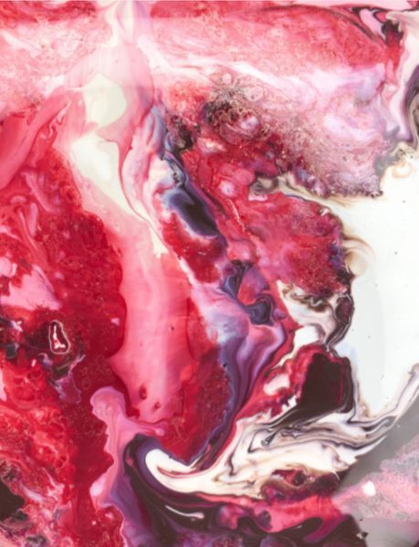 Fluid art box у кольорах знаку зодіаку Овен фото
